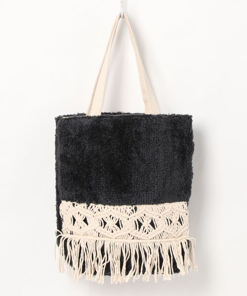 チチカカ(チチカカ)の「ボアマクラメバッグ(トートバッグ・レディース・チャコールグレー/ナチュラル・FREE)」の21枚目の写真