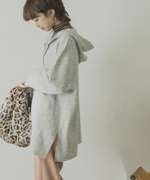 URBAN RESEARCH（アーバンリサーチ）の「メキシカンパーカーニット（ニット/セーター・レディース・アイボリー/グレー/オレンジ・FREE）」の20枚目の写真