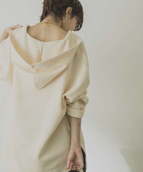 URBAN RESEARCH（アーバンリサーチ）の「メキシカンパーカーニット（ニット/セーター・レディース・アイボリー/グレー/オレンジ・FREE）」の22枚目の写真