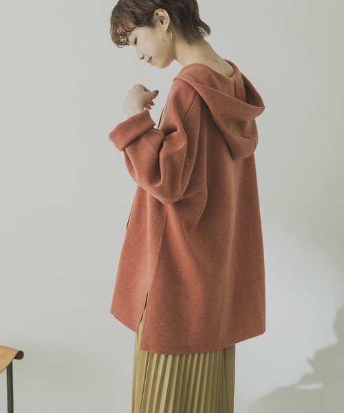 URBAN RESEARCH（アーバンリサーチ）の「メキシカンパーカーニット（ニット/セーター・レディース・アイボリー/グレー/オレンジ・FREE）」の10枚目の写真