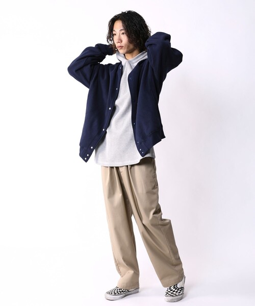 FREAK'S STORE（フリークスストア）の「WEB限定 ビッグシルエット ワッフル プルオーバー パーカー/レイヤード対応/サーマル（パーカー・メンズ・ブラック/ナチュラル/グレー・LARGE/MEDIUM/SMALL）」の19枚目の写真