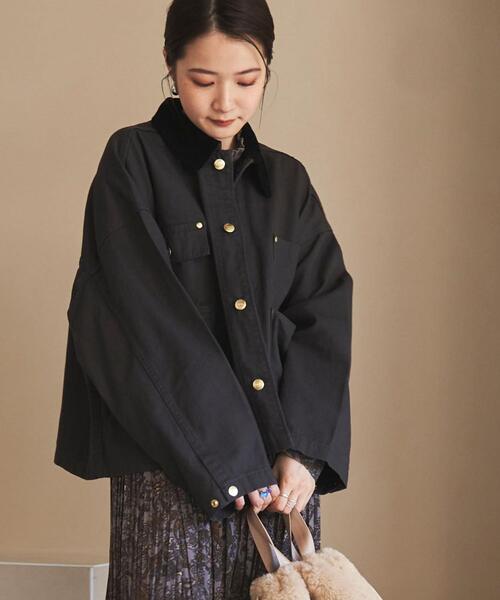 coen（コーエン）の「エリバイカラーBIG＆SHORTカバーオール（カバーオール・レディース・ダークグレー/ナチュラル・FREE）」の2枚目の写真