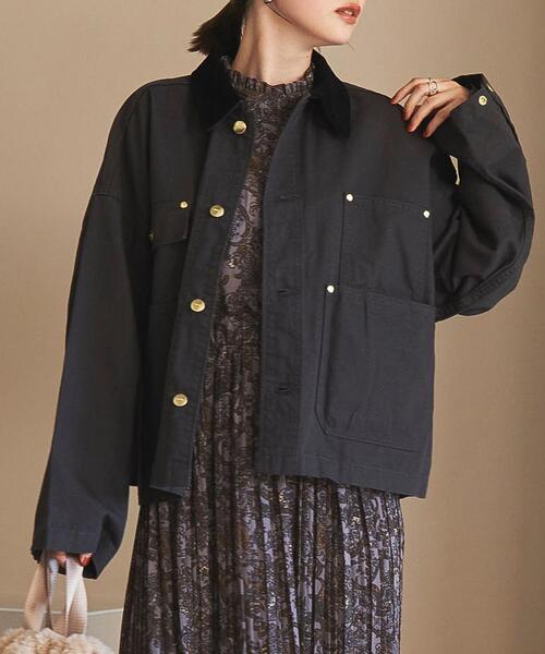 coen（コーエン）の「エリバイカラーBIG＆SHORTカバーオール（カバーオール・レディース・ダークグレー/ナチュラル・FREE）」の3枚目の写真