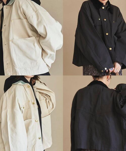 coen（コーエン）の「エリバイカラーBIG＆SHORTカバーオール（カバーオール・レディース・ダークグレー/ナチュラル・FREE）」の11枚目の写真