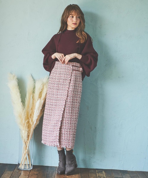 NOELA（ノエラ）の「ツイードタイトスカート（スカート・レディース・ブラック/ベージュ/ピンク・S/M）」の21枚目の写真