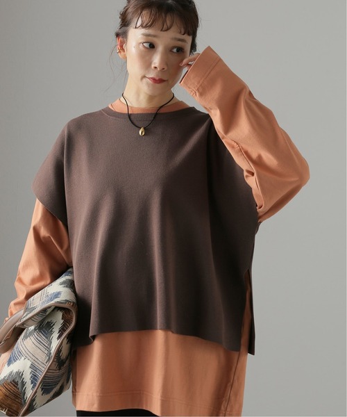 JOURNAL STANDARD(ジャーナルスタンダード)の「OVER SILHOUETTE ロングスリーブTEE(Tシャツ/カットソー・レディース・ブラック/ホワイト/オレンジ/グレー・FREE)」の1枚目の写真