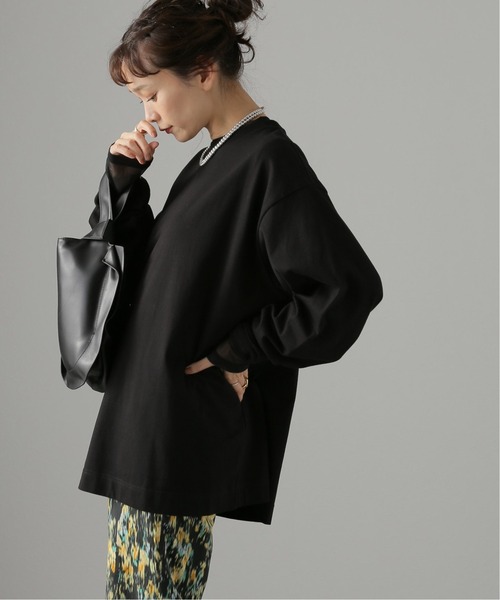 JOURNAL STANDARD(ジャーナルスタンダード)の「OVER SILHOUETTE ロングスリーブTEE(Tシャツ/カットソー・レディース・ブラック/ホワイト/オレンジ/グレー・FREE)」の3枚目の写真
