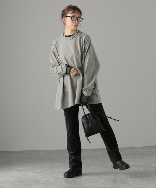 JOURNAL STANDARD(ジャーナルスタンダード)の「OVER SILHOUETTE ロングスリーブTEE(Tシャツ/カットソー・レディース・ブラック/ホワイト/オレンジ/グレー・FREE)」の9枚目の写真