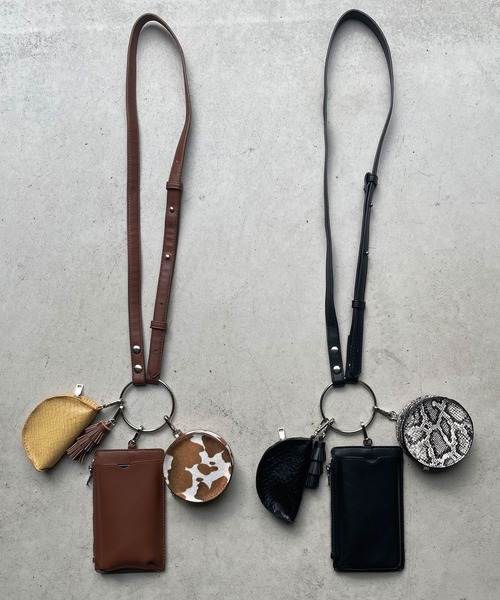 rectangle(レクタングル)の「リングショルダーマルチバッグ(ショルダーバッグ・レディース・ブラック系/ブラウン系/ホワイト系/ブルー系/ベージュ系/グリーン系/ピンク系/イエロー系・FREE)」の16枚目の写真