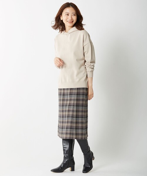 J.PRESS Ladies(J.プレス レディス)の「【リバーシブル】ミルドウールリバー チェック スカート(スカート・レディース・ブラウン系3/グレー系3・XXS/XS/S)」の12枚目の写真