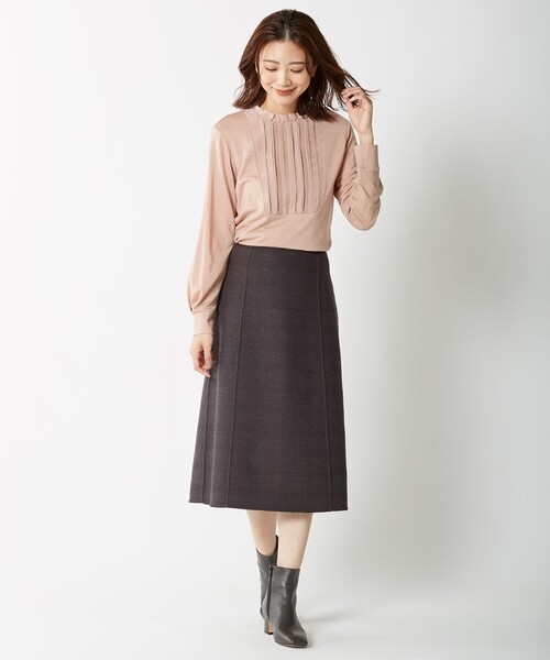J.PRESS Ladies(J.プレス レディス)の「【リバーシブル】ミルドウールリバー チェック スカート(スカート・レディース・ブラウン系3/グレー系3・XXS/XS/S)」の17枚目の写真