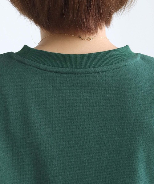 HER CLOSET(ハークローゼット)の「【shemoshelly】ミニ裏毛ペプラムプルオーバー(Tシャツ/カットソー・レディース・グリーン/ブラック/アイボリー/チャコールグレー/アッシュブラウン・M)」の7枚目の写真