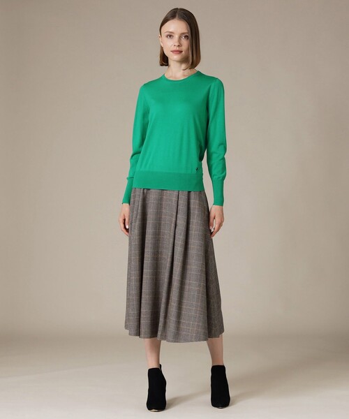 MACKINTOSH LONDON（マッキントッシュ ロンドン）の「【The Essential Collection】ファインカウントニットプルオーバー（ニット/セーター・レディース・グリーン/ブルー・38）」の4枚目の写真