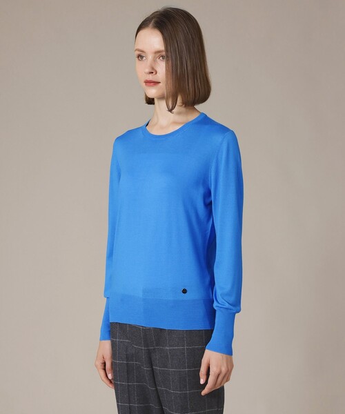 MACKINTOSH LONDON（マッキントッシュ ロンドン）の「【The Essential Collection】ファインカウントニットプルオーバー（ニット/セーター・レディース・グリーン/ブルー・38）」の5枚目の写真