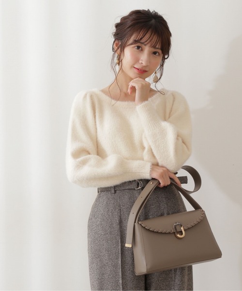 PROPORTION BODY DRESSING(プロポーションボディドレッシング)の「前後2WAYふわふわニット / 1211270015(ニット/セーター・レディース・ボルドー/ネイビー/ホワイト系その他・FREE)」の2枚目の写真