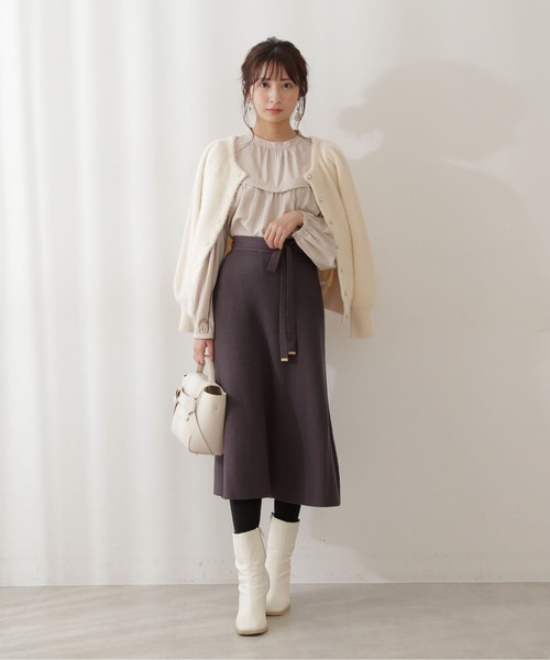 PROPORTION BODY DRESSING(プロポーションボディドレッシング)の「前後2WAYふわふわニット / 1211270015(ニット/セーター・レディース・ボルドー/ネイビー/ホワイト系その他・FREE)」の4枚目の写真