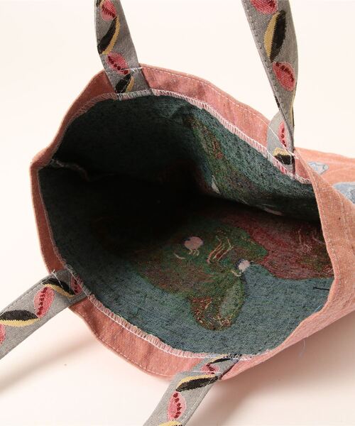 Nathalie Lete（ナタリーレテ）の「Nathalie Lete/Tote bag animal（トートバッグ・レディース・サーモンピンク/ダークパープル/グレー/ブルー/ピンク/グリーン/ライトグリーン・FREE）」の9枚目の写真