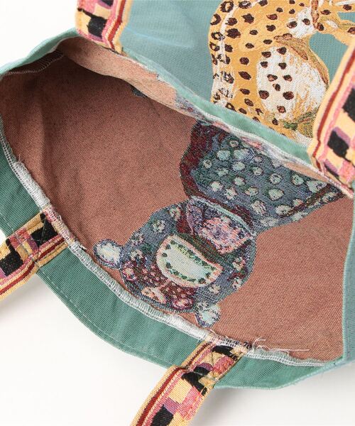 Nathalie Lete（ナタリーレテ）の「Nathalie Lete/Tote bag animal（トートバッグ・レディース・サーモンピンク/ダークパープル/グレー/ブルー/ピンク/グリーン/ライトグリーン・FREE）」の21枚目の写真