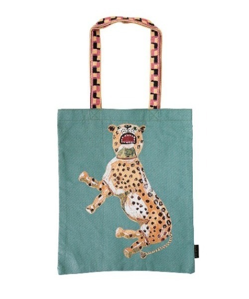 Nathalie Lete（ナタリーレテ）の「Nathalie Lete/Tote bag animal（トートバッグ・レディース・サーモンピンク/ダークパープル/グレー/ブルー/ピンク/グリーン/ライトグリーン・FREE）」の3枚目の写真