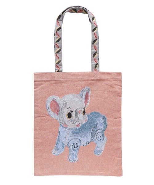 Nathalie Lete（ナタリーレテ）の「Nathalie Lete/Tote bag animal（トートバッグ・レディース・サーモンピンク/ダークパープル/グレー/ブルー/ピンク/グリーン/ライトグリーン・FREE）」の16枚目の写真