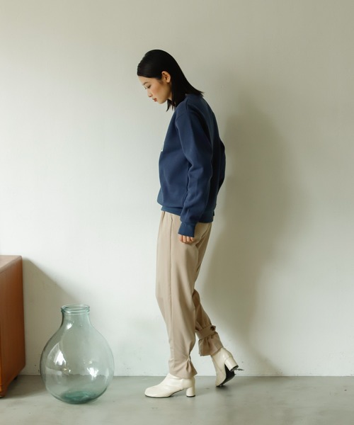 Birthday room（バースデイルーム）の「裏起毛カレッジロゴトレーナー（スウェット・レディース・チャコールグレー/ナチュラル/グリーン/ネイビー・FREE）」の9枚目の写真