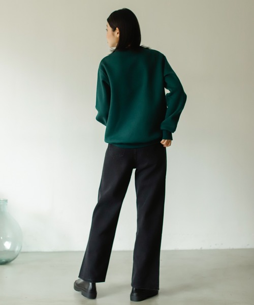 Birthday room（バースデイルーム）の「裏起毛カレッジロゴトレーナー（スウェット・レディース・チャコールグレー/ナチュラル/グリーン/ネイビー・FREE）」の8枚目の写真