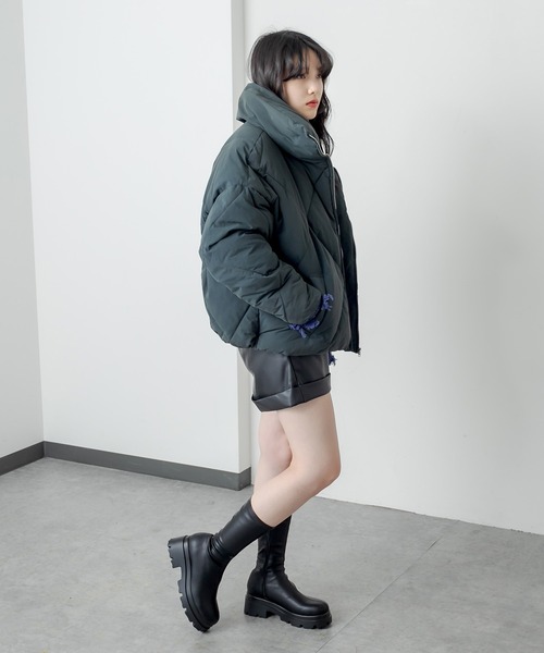 RASVOA(ラスボア)の「厚底ストレッチミドルブーツ(ブーツ・レディース・ブラック/オフホワイト・M/L)」の9枚目の写真