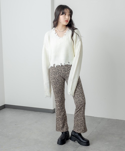 RASVOA(ラスボア)の「厚底ストレッチミドルブーツ(ブーツ・レディース・ブラック/オフホワイト・M/L)」の12枚目の写真