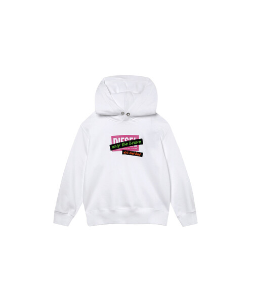 DIESEL KID ジュニア パーカー ボックスロゴ テープ