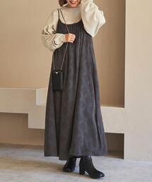 coen | サテンギャザーキャミワンピース(ワンピース)