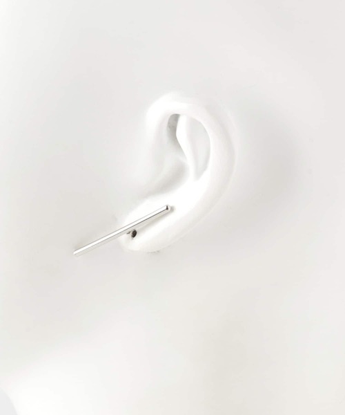 KBF+(ケービーエフプラス)の「KBF+ イヤカフセットバーピアス∴(ピアス(両耳用)・レディース・シルバー・ONE)」の5枚目の写真