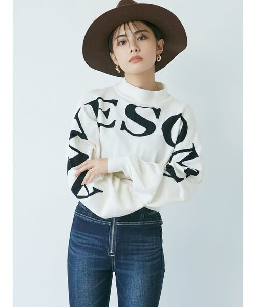 GYDA(ジェイダ)の「AWESOME ボトルネックショートニットTOPS(ニット/セーター・レディース・ブラック/ベージュ/オフホワイト・FREE)」の16枚目の写真
