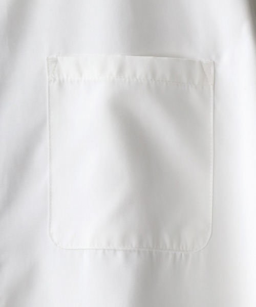 SITRY（シトリー）の「Silky Drape Band Collar long Shirt/シルキードレープ バンドカラー ロングシャツ（シャツ/ブラウス・メンズ・ホワイト/ブラック/グレイッシュベージュ/チャコールグレー/サックスブルー・M/L）」の6枚目の写真