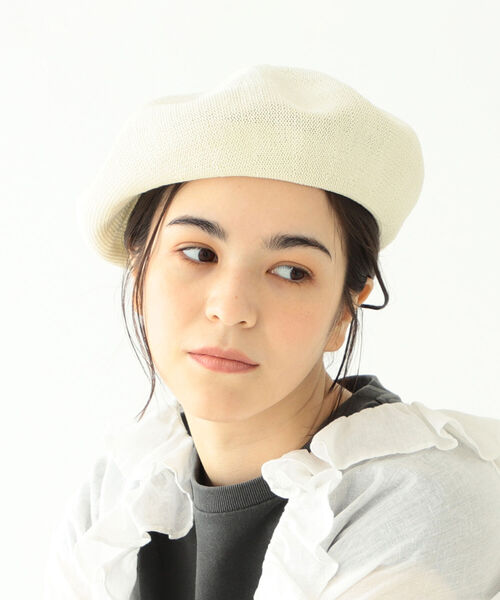 BEAMS BOY（ビームスボーイ）の「BEAMS BOY / BB 刺繍 配色 ベレー（ハンチング/ベレー帽・レディース・ブラック/グレー/オフホワイト/ブルー・ONE SIZE）」の2枚目の写真