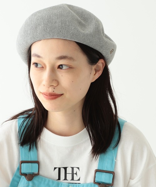 BEAMS BOY（ビームスボーイ）の「BEAMS BOY / BB 刺繍 配色 ベレー（ハンチング/ベレー帽・レディース・ブラック/グレー/オフホワイト/ブルー・ONE SIZE）」の3枚目の写真