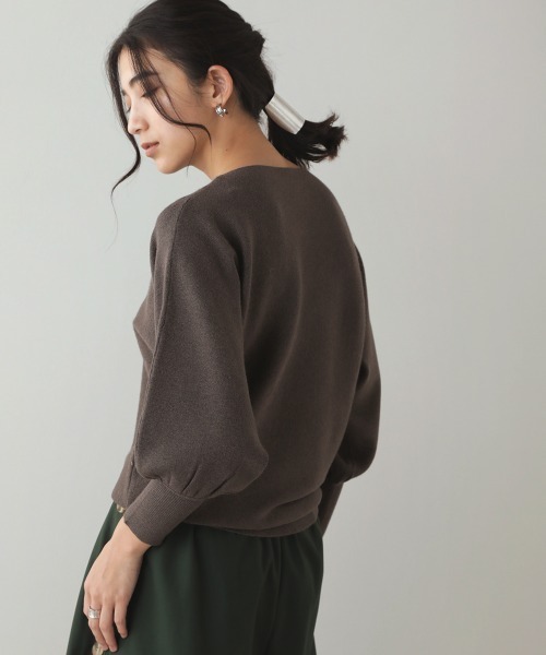 Bou Jeloud（ブージュルード）の「抗菌加工ドルマンニット（ニット/セーター・レディース・ブラック/グレー/オレンジ/ブルー/イエロー/ミント/チャコールグレー/ベージュ・FREE）」の3枚目の写真