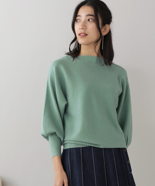 Bou Jeloud（ブージュルード）の「抗菌加工ドルマンニット（ニット/セーター・レディース・ブラック/グレー/オレンジ/ブルー/イエロー/ミント/チャコールグレー/ベージュ・FREE）」の6枚目の写真