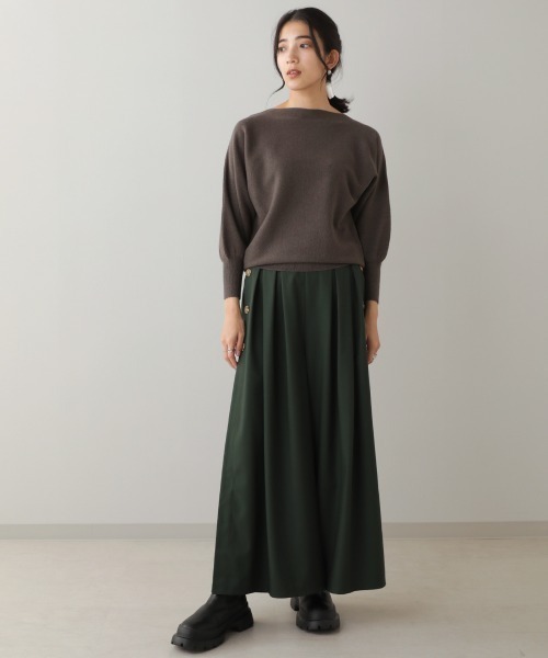 Bou Jeloud（ブージュルード）の「抗菌加工ドルマンニット（ニット/セーター・レディース・ブラック/グレー/オレンジ/ブルー/イエロー/ミント/チャコールグレー/ベージュ・FREE）」の17枚目の写真