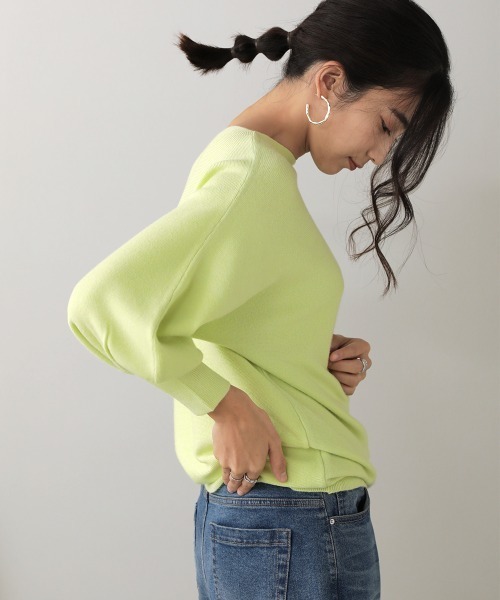 Bou Jeloud（ブージュルード）の「抗菌加工ドルマンニット（ニット/セーター・レディース・ブラック/グレー/オレンジ/ブルー/イエロー/ミント/チャコールグレー/ベージュ・FREE）」の20枚目の写真