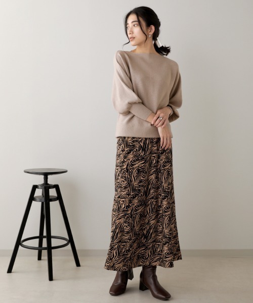 Bou Jeloud（ブージュルード）の「抗菌加工ドルマンニット（ニット/セーター・レディース・ブラック/グレー/オレンジ/ブルー/イエロー/ミント/チャコールグレー/ベージュ・FREE）」の9枚目の写真