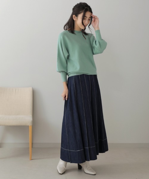 Bou Jeloud（ブージュルード）の「抗菌加工ドルマンニット（ニット/セーター・レディース・ブラック/グレー/オレンジ/ブルー/イエロー/ミント/チャコールグレー/ベージュ・FREE）」の13枚目の写真