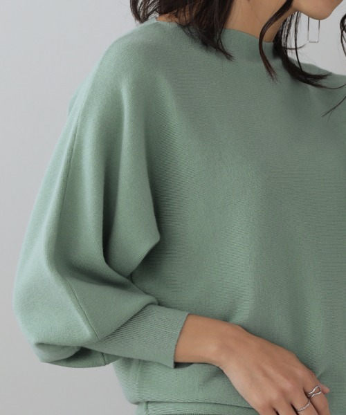 Bou Jeloud（ブージュルード）の「抗菌加工ドルマンニット（ニット/セーター・レディース・ブラック/グレー/オレンジ/ブルー/イエロー/ミント/チャコールグレー/ベージュ・FREE）」の14枚目の写真