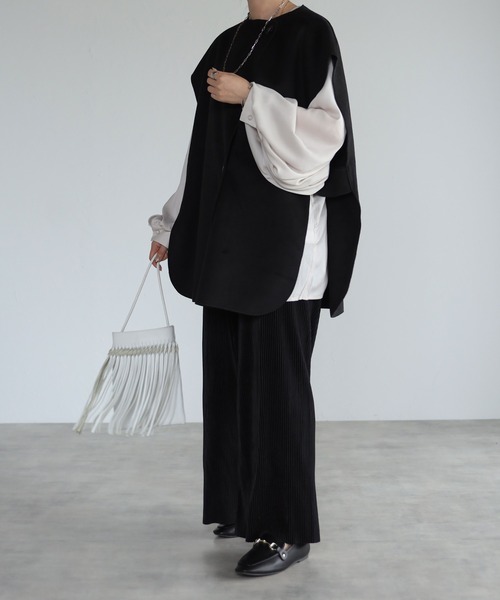 4youstory（フォーユーストーリー）の「ベロアプリーツパンツ（その他パンツ・レディース・ブラック/ベージュ/ブラウン・FREE）」の5枚目の写真