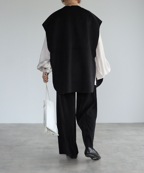 4youstory（フォーユーストーリー）の「ベロアプリーツパンツ（その他パンツ・レディース・ブラック/ベージュ/ブラウン・FREE）」の6枚目の写真