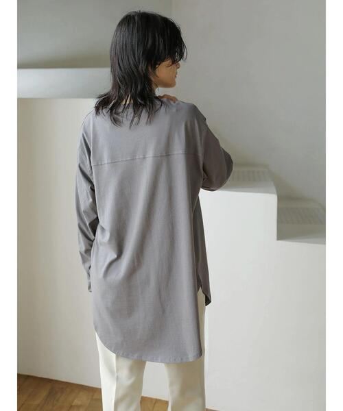 AMERICAN HOLIC（アメリカンホリック）の「転写裾ラウンドカットチュニック（Tシャツ/カットソー・レディース・ホワイト/チャコールグレー/オフホワイト・M/L）」の18枚目の写真