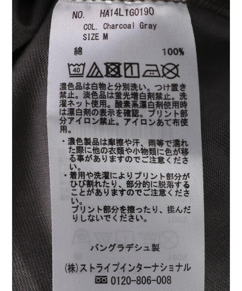 AMERICAN HOLIC（アメリカンホリック）の「転写裾ラウンドカットチュニック（Tシャツ/カットソー・レディース・ホワイト/チャコールグレー/オフホワイト・M/L）」の13枚目の写真