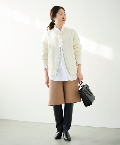 le.coeur blanc(ルクールブラン)の「フェイクレザーハーフパンツ(その他パンツ・レディース・キャメル/ダークブラウン・38)」の5枚目の写真