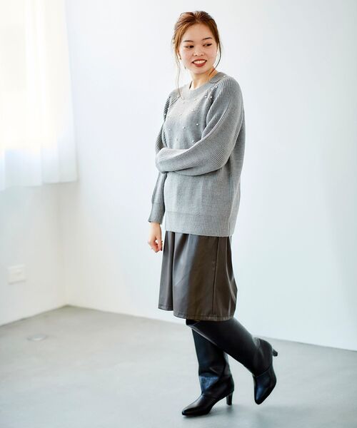 le.coeur blanc(ルクールブラン)の「フェイクレザーハーフパンツ(その他パンツ・レディース・キャメル/ダークブラウン・38)」の9枚目の写真
