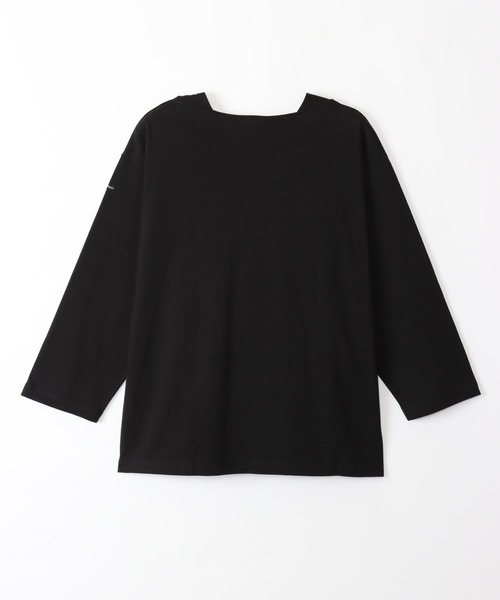 tシャツ 「Le Pigeon Voyageur」ボートネック無地ボーダー　ロングTシャツ レディース メンズ Le Pigeon Voyageur>ボートネック無地ボーダー ロングTシャツ（T