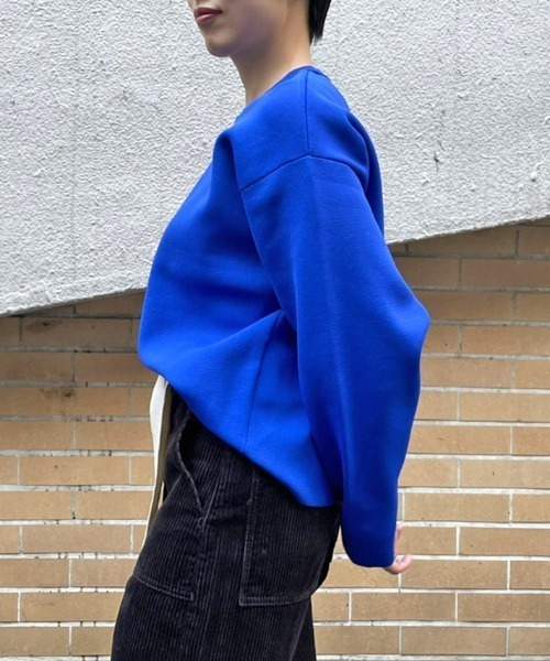 DROIT BELLO（ドロイトベロ）の「DROIT BELLO（ドロイトベロ）クルーネックニット（ニット/セーター・レディース・ブルー/ローズ/ブラック/ベージュ/グレー/グリーン/ライム・FREE）」の12枚目の写真